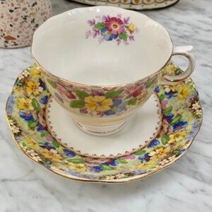 Colclough Bone China Made in Longton England Teacup & Saucer